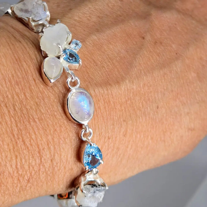 ?BLue Moon Baby!’ 7’’ - 8’’ Bracelet - Moonstone Topaz Sterling