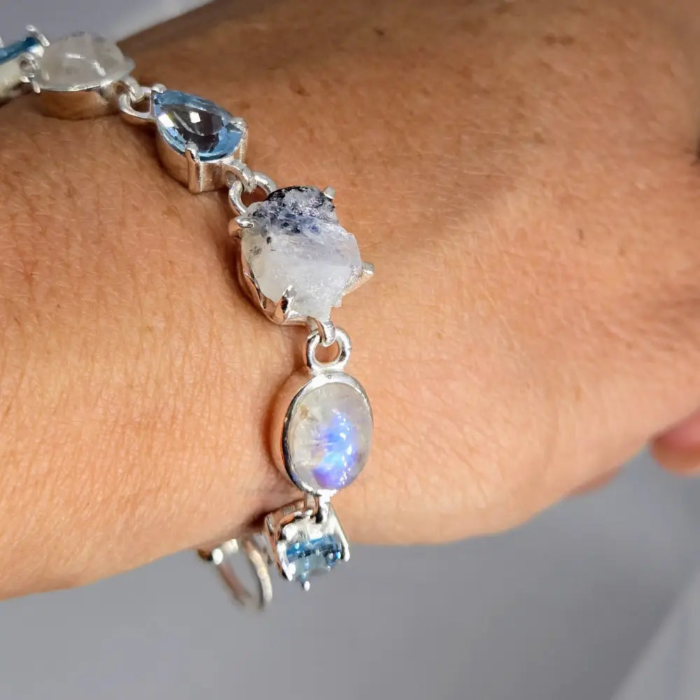?BLue Moon Baby!’ 7’’ - 8’’ Bracelet - Moonstone Topaz Sterling