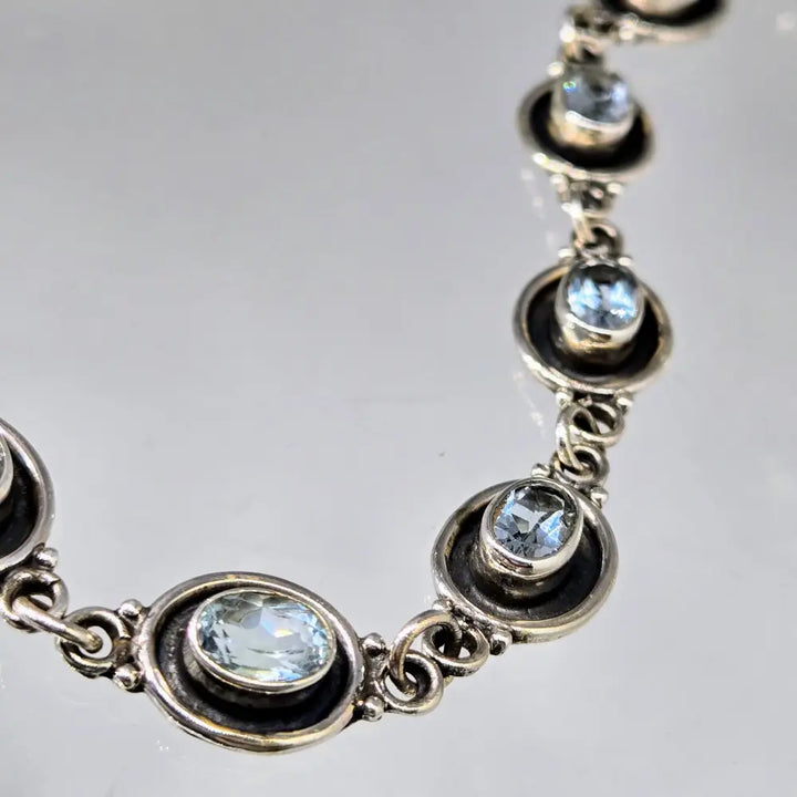 ?BLue Skies’ 7.5’’ - 8’’ Bracelet - Topaz Sterling