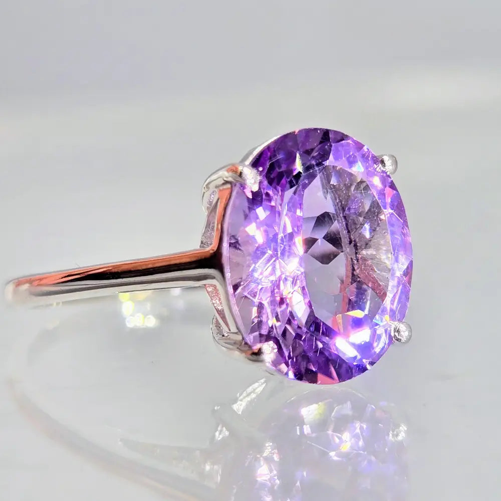 ?BOld & Beautiful’ Sz 7 Ring - Amethyst Sterling - Key West Local Luxe