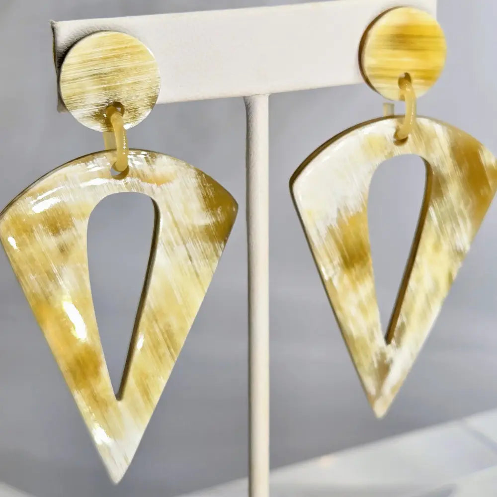 ?BUtterscotch Babes’ 3’’ Earrings - Horn Sugical Steel