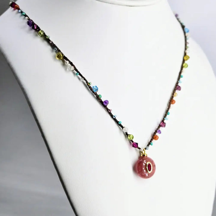 ?CAndy Baby!’ 16’’-18’’ Necklace - Mixed Gems Seed Beads Gold Sterling Findings
