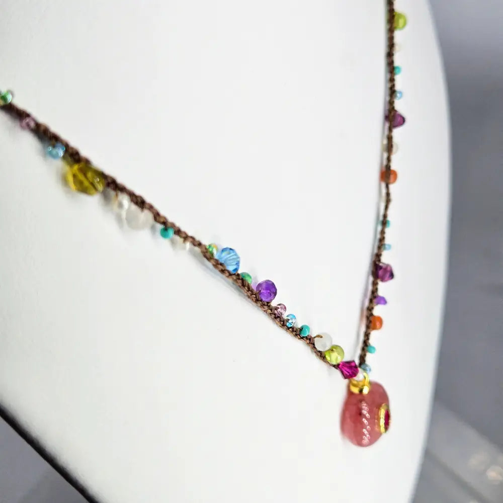 ?CAndy Baby!’ 16’’-18’’ Necklace - Mixed Gems Seed Beads Gold Sterling Findings