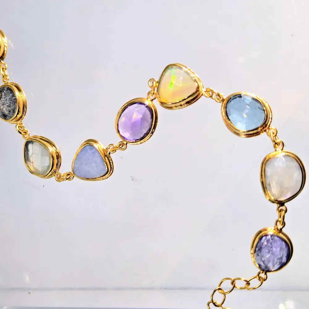 Chasing Rainbows -7’’-9’’ Gemstone Station Bracelet - Bracelets