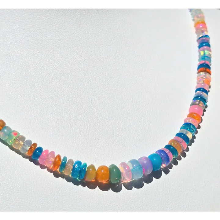 ?CHiclets’ 16’’ - 18’’ Necklace - Opal Silver Plate - Key West Local Luxe