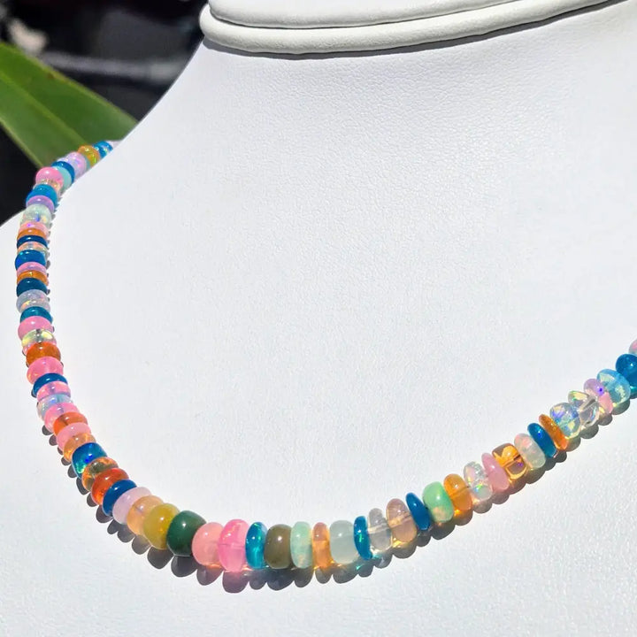 ?CHiclets’ 16’’ - 18’’ Necklace - Opal Silver Plate - Key West Local Luxe