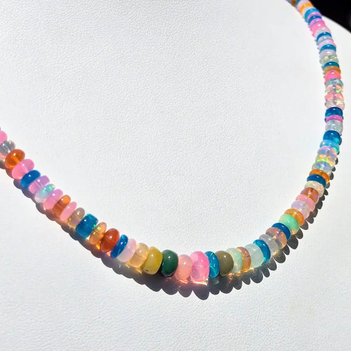 ?CHiclets’ 16’’ - 18’’ Necklace - Opal Silver Plate - Key West Local Luxe
