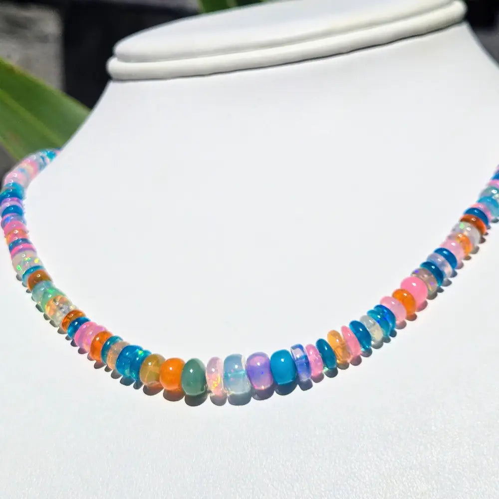 ?CHiclets’ 16’’ - 18’’ Necklace - Opal Silver Plate - Key West Local Luxe