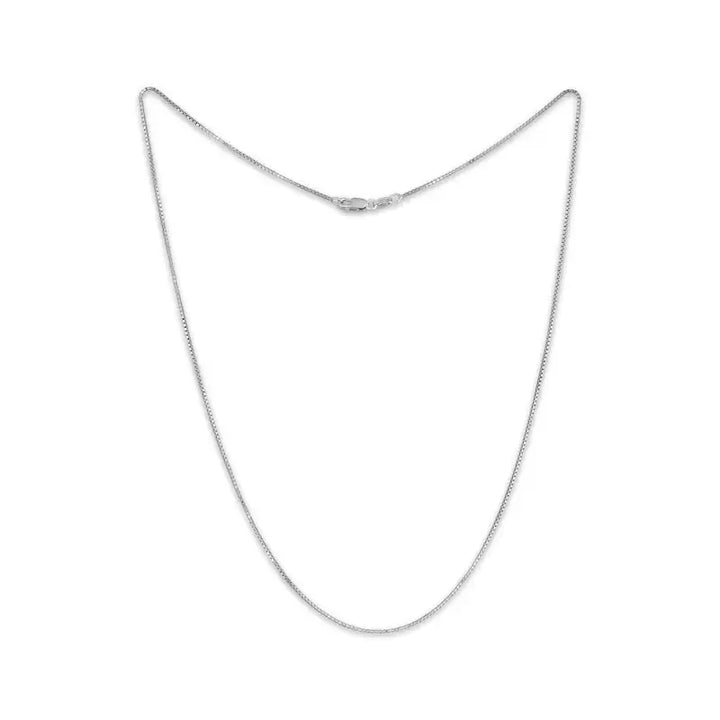 ?CLassic Box Chain’ 18’’ Necklace - Sterling - Pendant