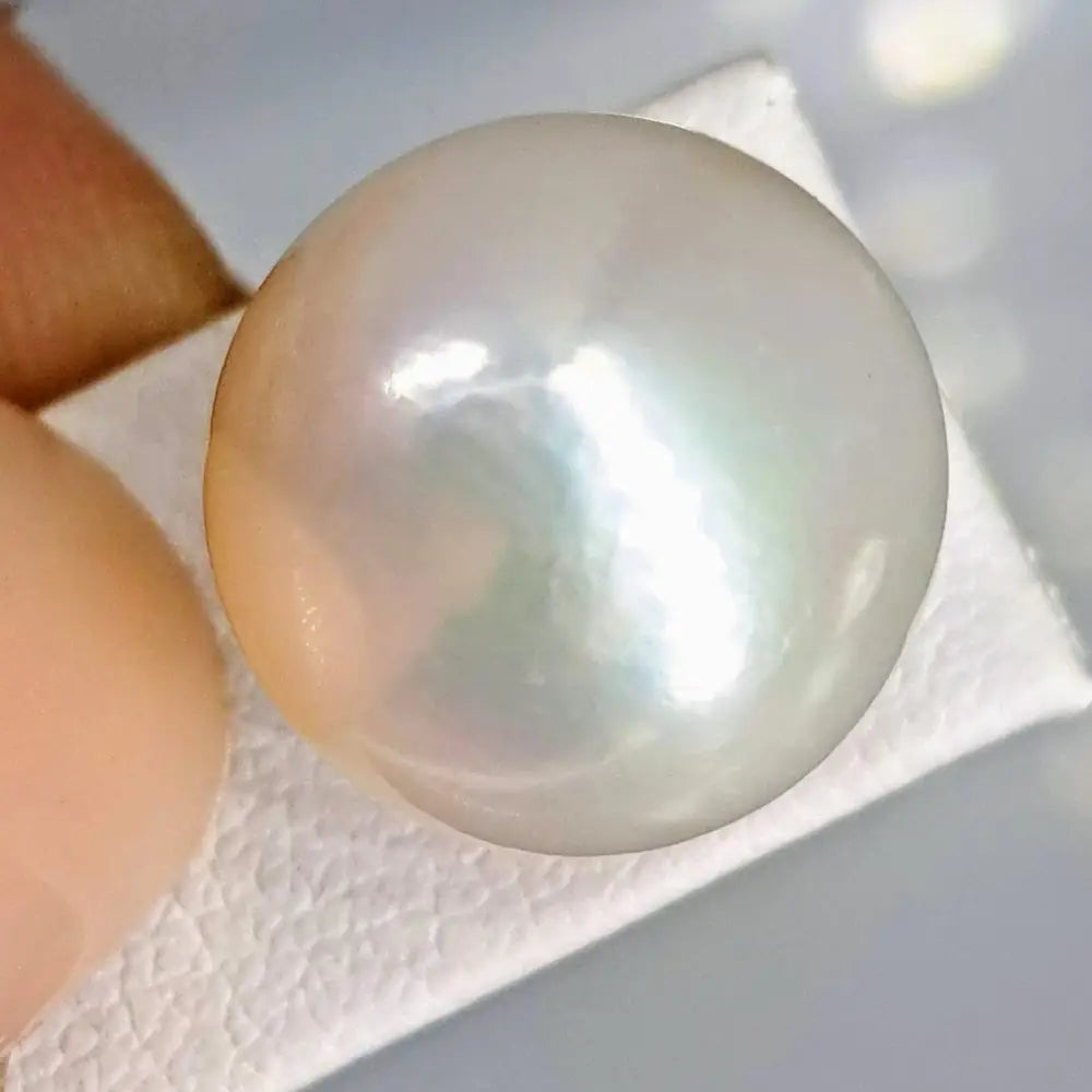 Outlet ?Classic Pearl Studs’ Earrings - Aaa South Sea Pearls 14k Gold - 13mm Studs White Round Posts Grade