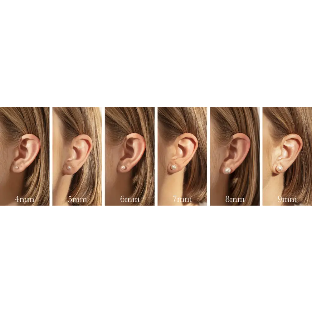 ?CLassic Pearl Studs’ (select your Size) Earrings - Pearls Sterling