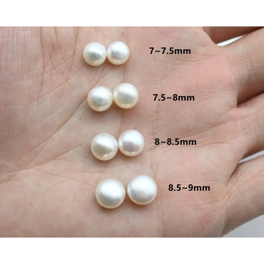 ?CLassic Pearl Studs’ (select your Size) Earrings - Pearls Sterling