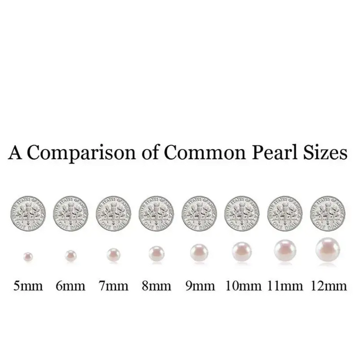 ?CLassic Pearl Studs’ (select your Size) Earrings - Pearls Sterling