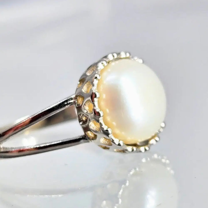 ?CLassic’ Sz 7 Ring - Pearl Anti-tarnish Sterling