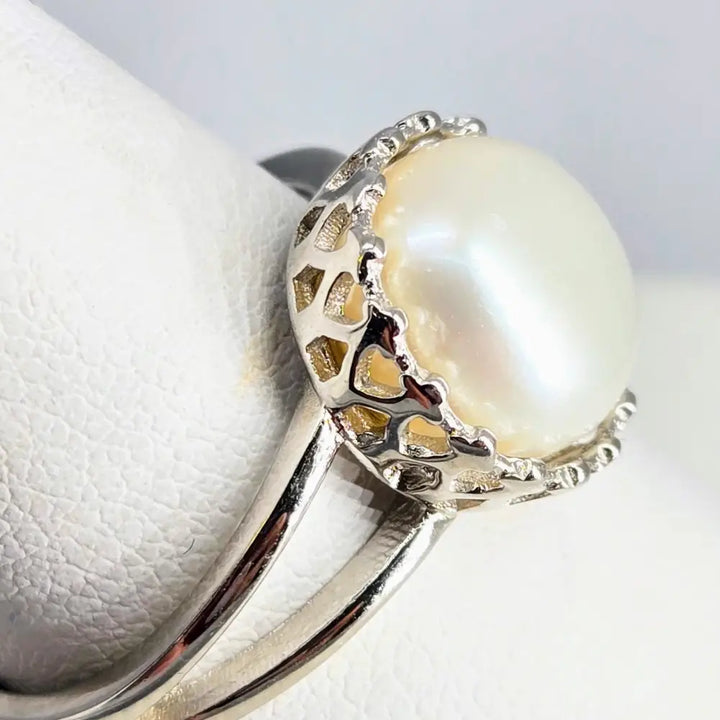 ?CLassic’ Sz 7 Ring - Pearl Anti-tarnish Sterling