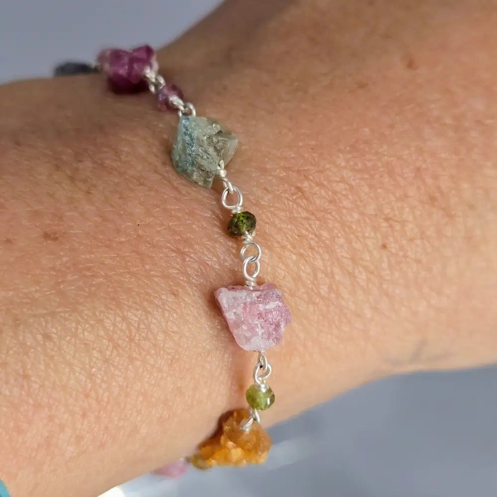 ?CRunch Berry Beauties!’ 7’’ - 8.5’’ Bracelet - Tourmaline Sterling