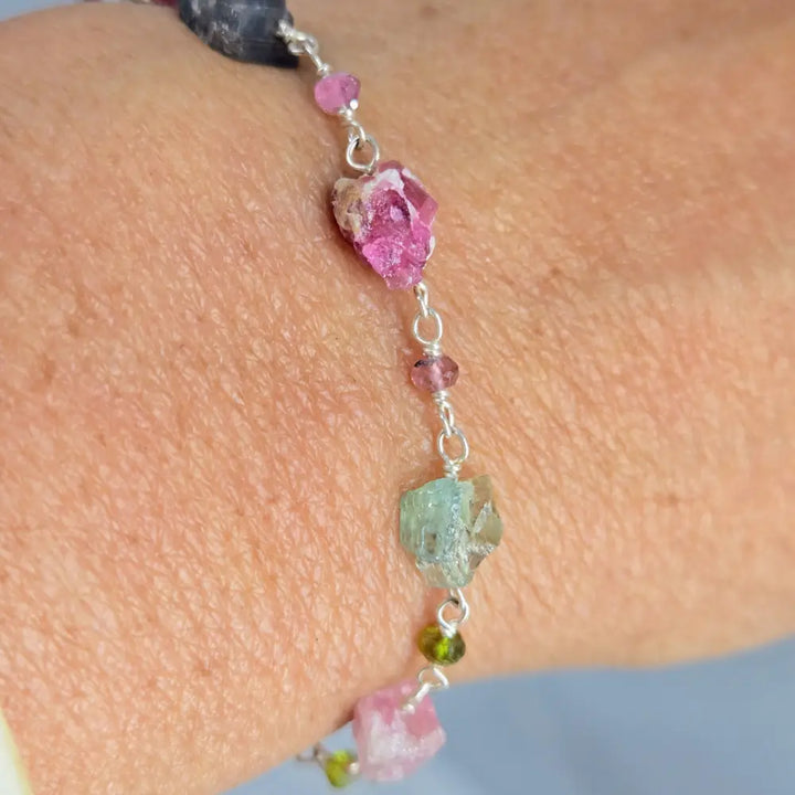 ?CRunch Berry Beauties!’ 7’’ - 8.5’’ Bracelet - Tourmaline Sterling