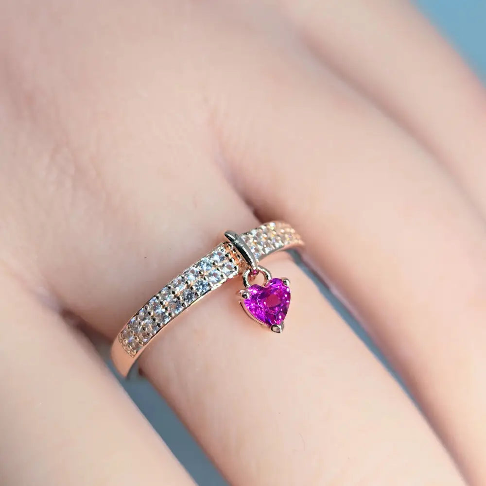 ?CUpid’s Spell’ Ring with Heart Dangle - Key West Local Luxe