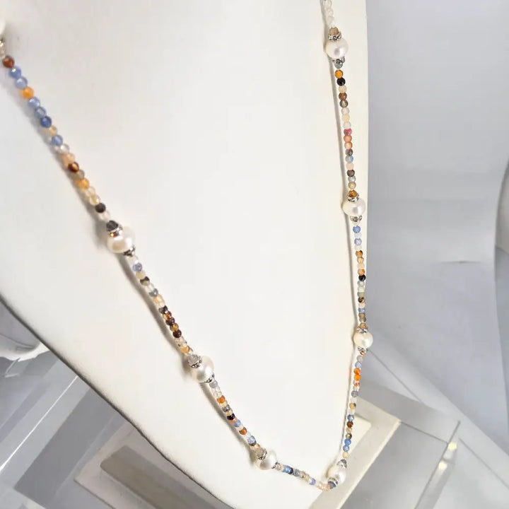 ?DAydream’ 32’’ Necklace - Agate Swarovski Pearls