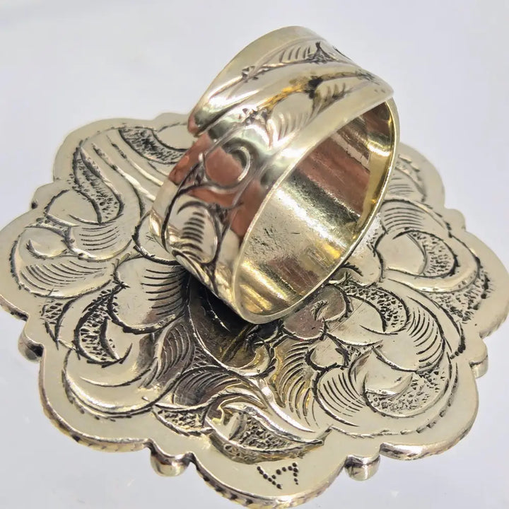 ?DEsert Bloom #1’’ Adj. Size Ring - Kingman Turquoise German Silver