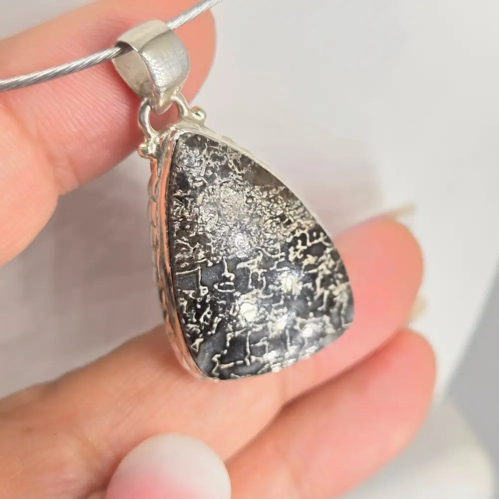 ?DIno-mite’ Pendant Necklace - Dinosaur Bone Sterling - Key West Local Luxe