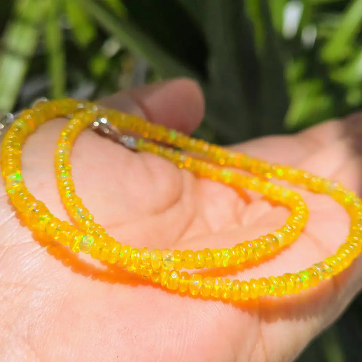 ?ELectrical Banana!’ 16’’ - 18’’ Necklace - Opal Sterling - Key West Local Luxe