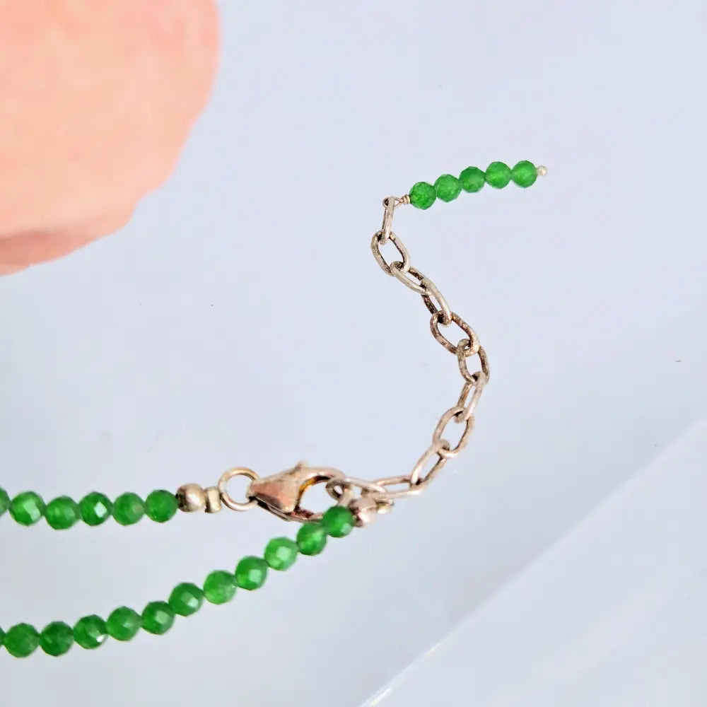 ?EMerald Gem Candy #32’’ 18’’ - 20’’ Necklace - Emeralds Sterrling