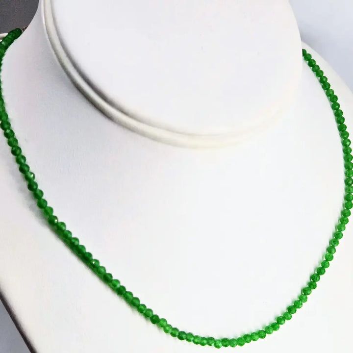 ?EMerald Gem Candy #32’’ 18’’ - 20’’ Necklace - Emeralds Sterrling