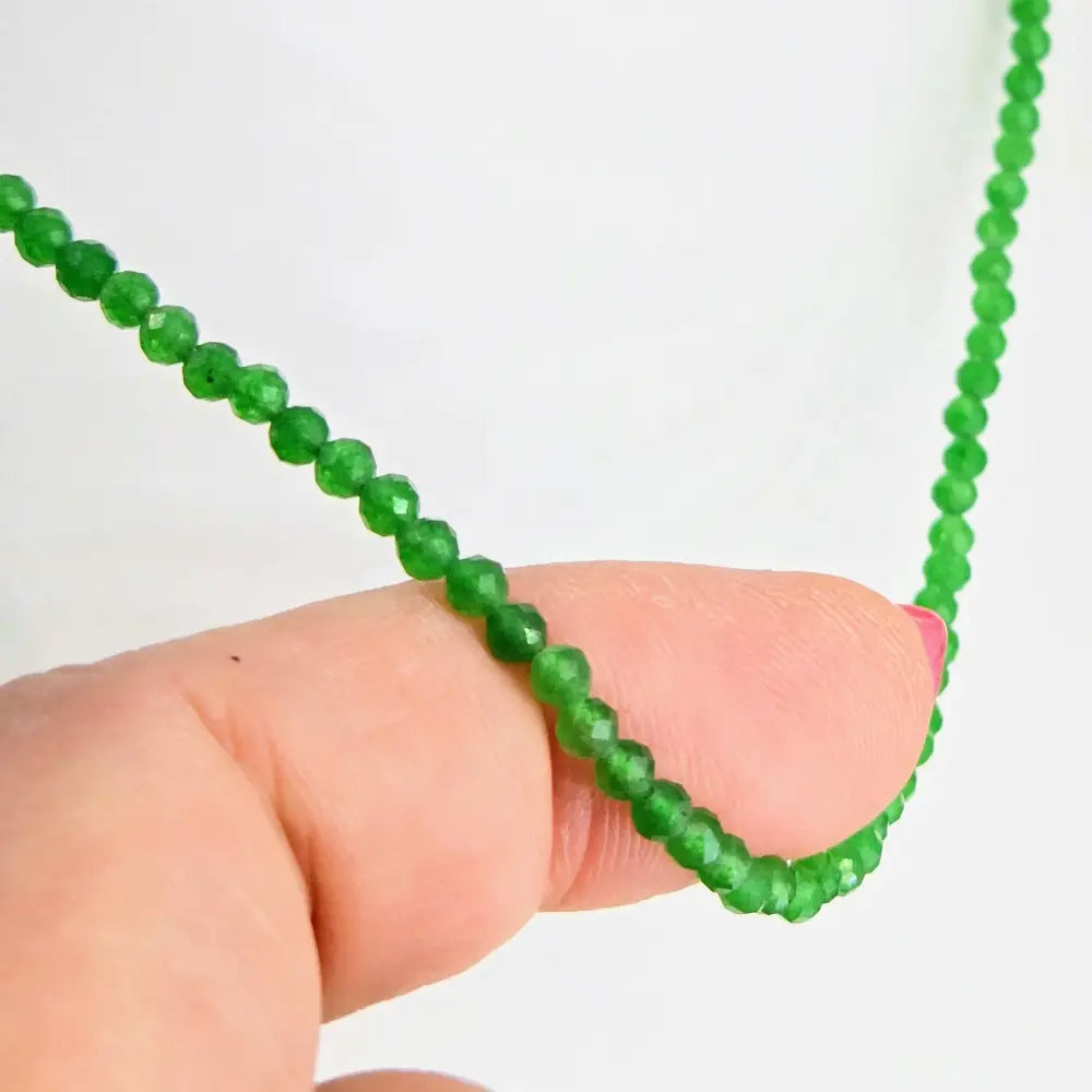 ?EMerald Gem Candy #32’’ 18’’ - 20’’ Necklace - Emeralds Sterrling