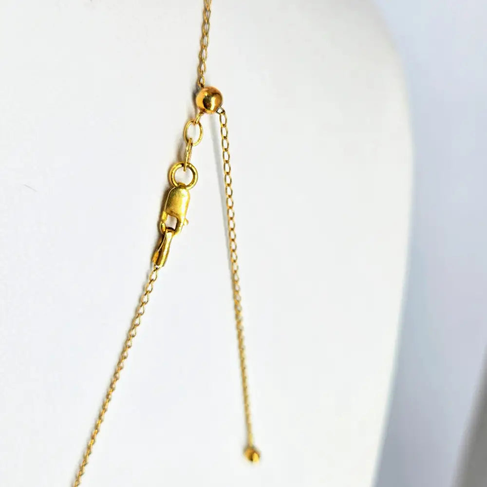 Outlet ?Flutter!’ Pendant Necklace - Topaz Black Sterling 18k Gold Accents