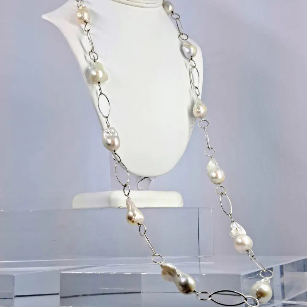 ?GAga Pearls’ 34’’ Necklace - Baroque Pearls Sterling