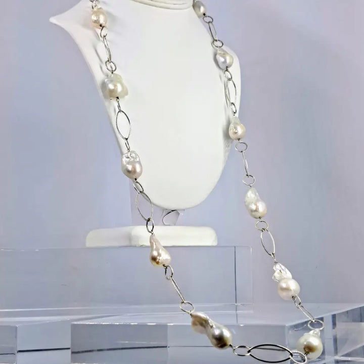 ?GAga Pearls’ 34’’ Necklace - Baroque Pearls Sterling