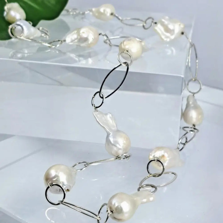 ?GAga Pearls’ 34’’ Necklace - Baroque Pearls Sterling