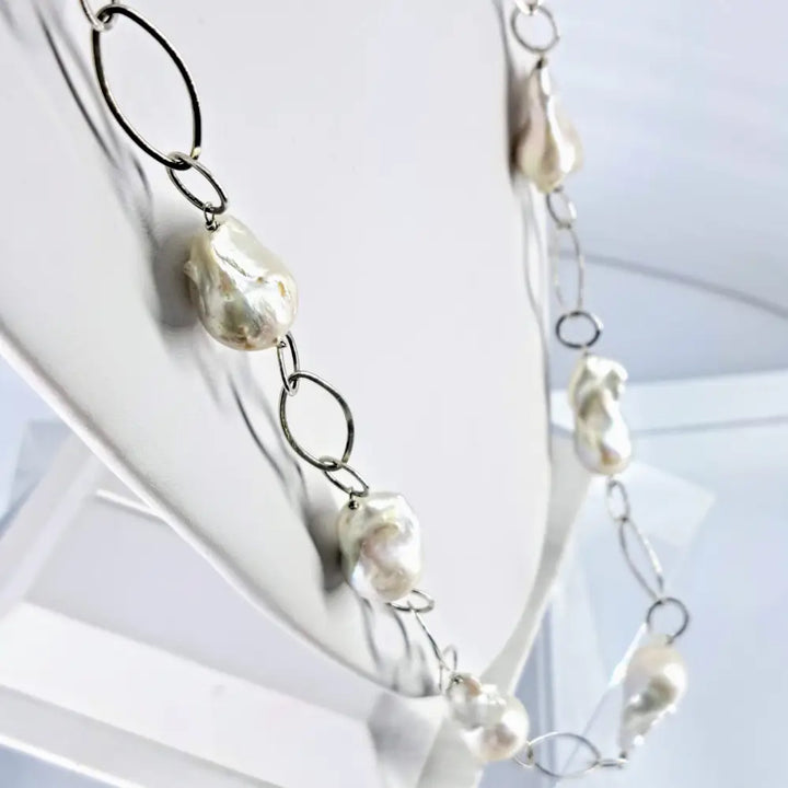 ?GAga Pearls’ 34’’ Necklace - Baroque Pearls Sterling