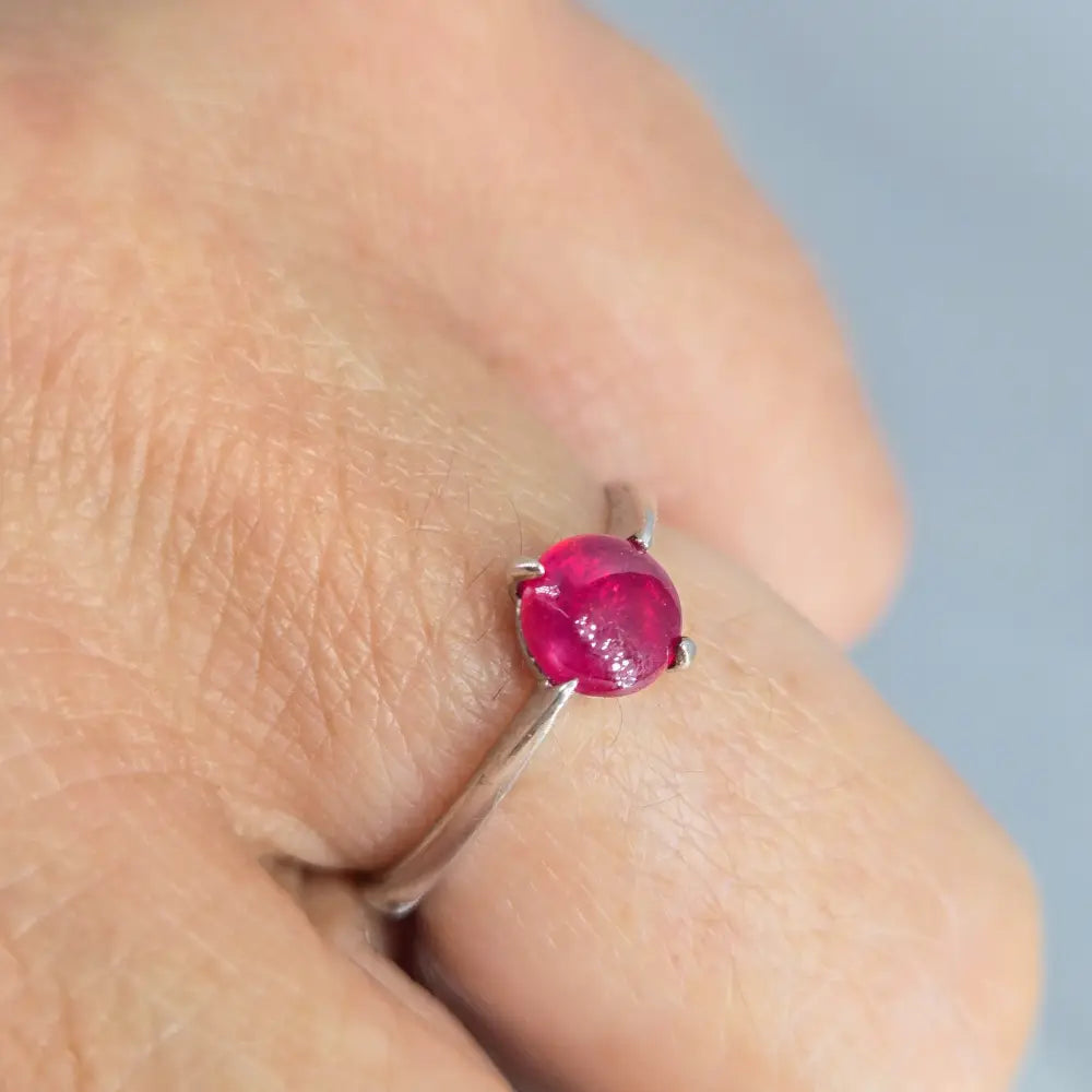 ?GEm Pop’ Rings - Ruby Anti-tarnish Sterling - Ring