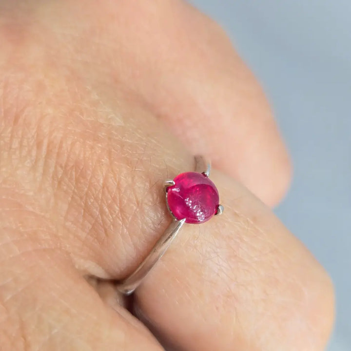 ?GEm Pop’ Rings - Ruby Anti-tarnish Sterling - Ring