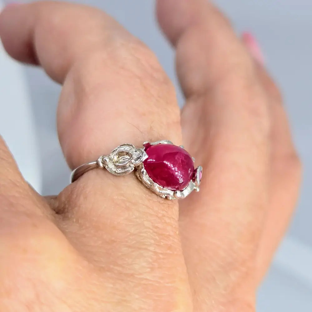 ?GEm Pop’ Rings - Ruby Anti-tarnish Sterling - Ring