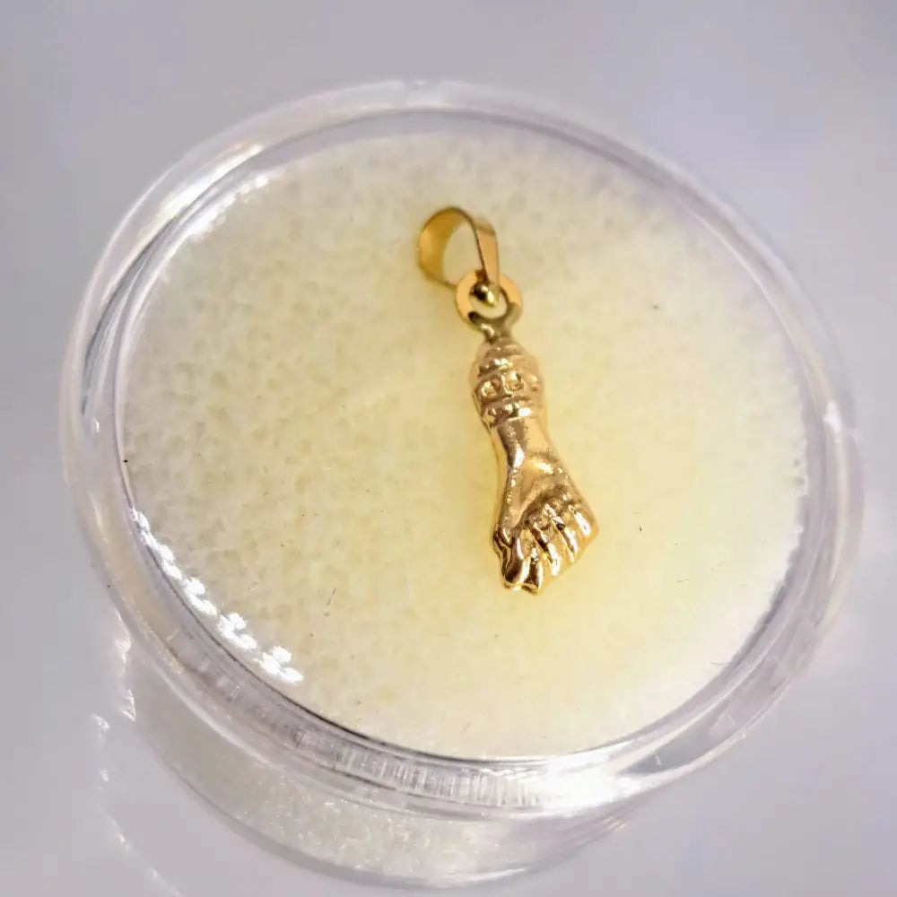 Outlet ?Girl Power!’ 1’’ Figa Pendant Charm - 14k Gold