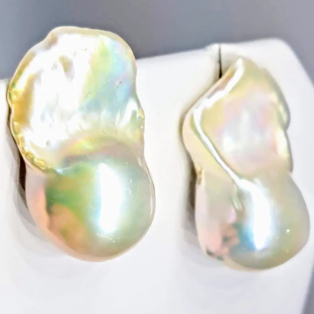 ?GOin’ for Baroque’ 1’’ Earrings - Baroque Pearl.925 Sterling Silver