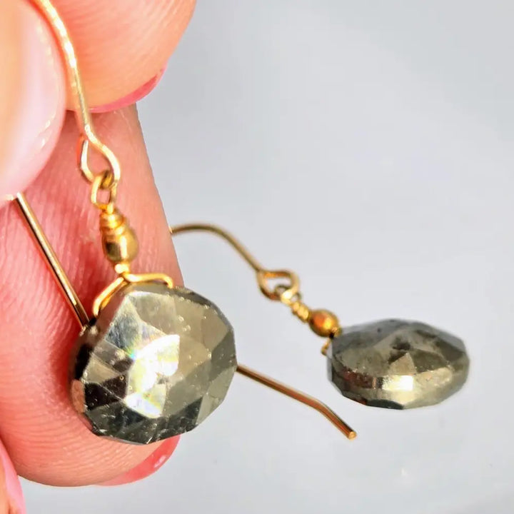 Goldies 1’’ Earrings - Pyrite Gold Filled