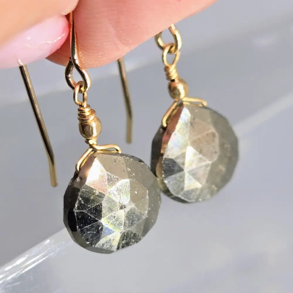 Goldies 1’’ Earrings - Pyrite Gold Filled