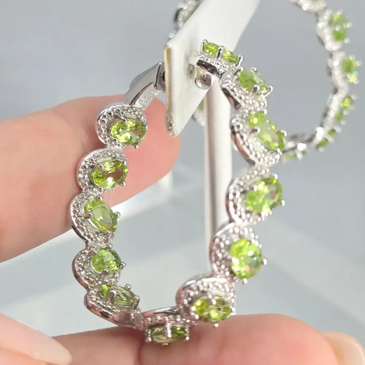 ?HAppy Hoops’ Prong-set Peridot Hoop Earrings - Key West Local Luxe