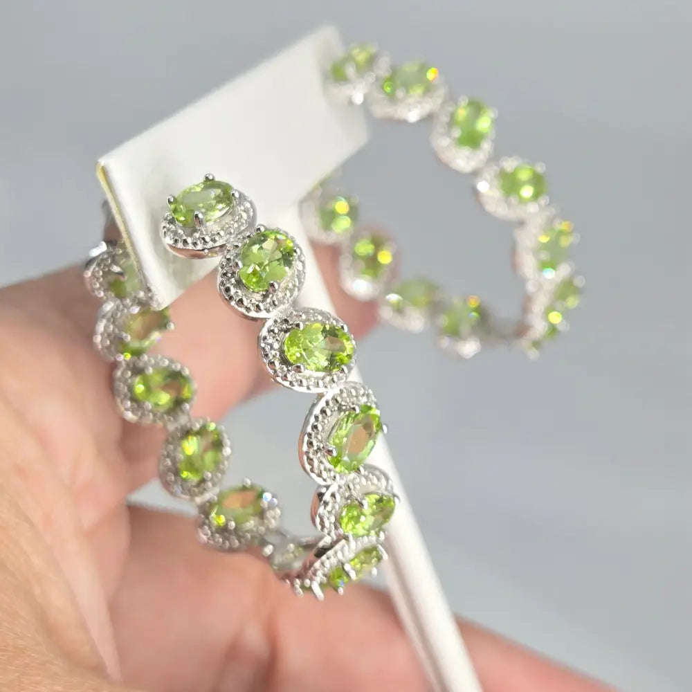 ?HAppy Hoops’ Prong-set Peridot Hoop Earrings - Key West Local Luxe