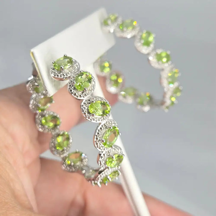?HAppy Hoops’ Prong-set Peridot Hoop Earrings - Key West Local Luxe
