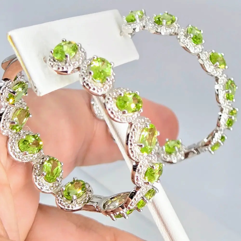 ?HAppy Hoops’ Prong-set Peridot Hoop Earrings - Key West Local Luxe