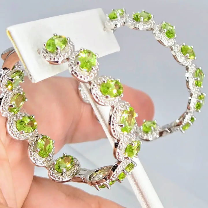 ?HAppy Hoops’ Prong-set Peridot Hoop Earrings - Key West Local Luxe