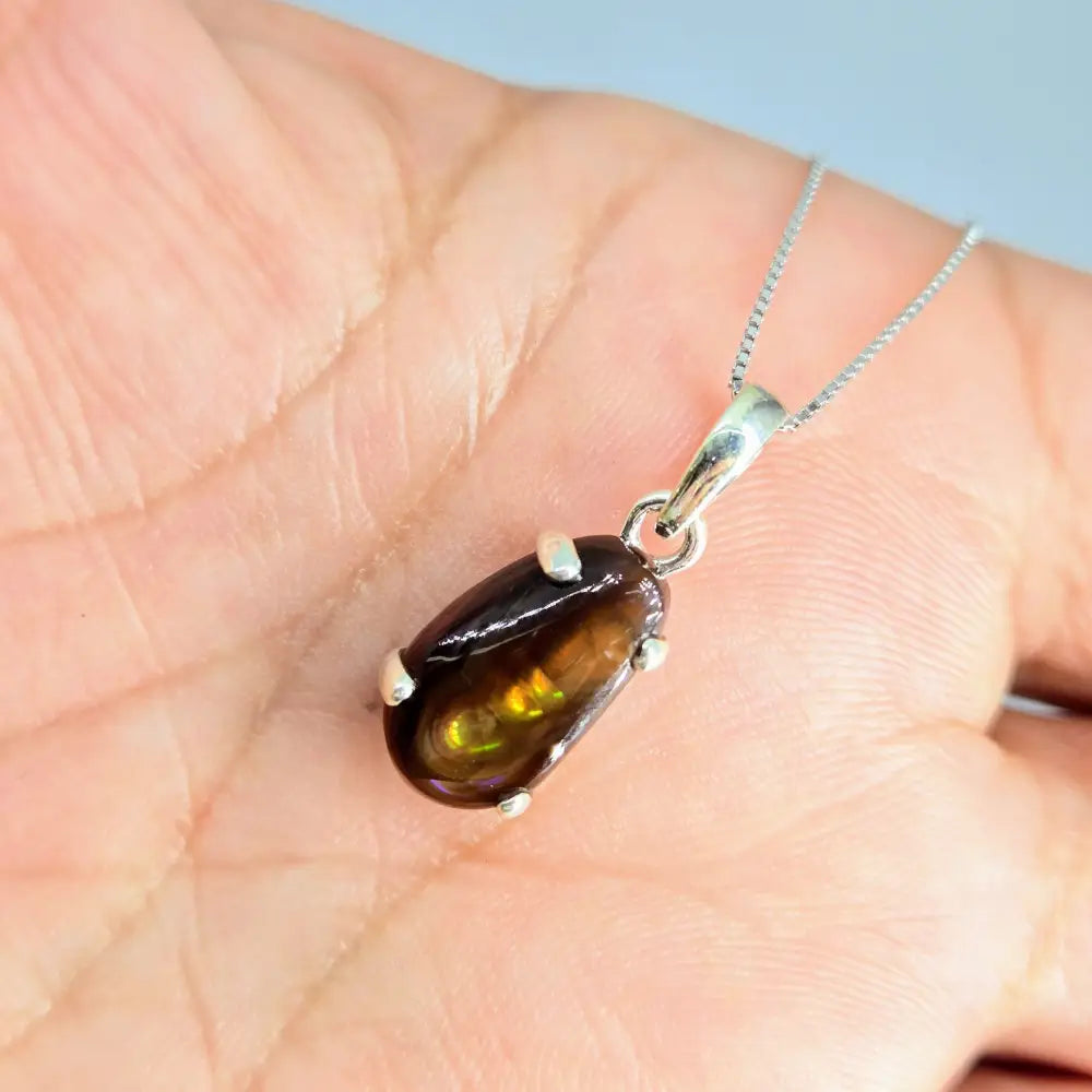 ?HEarts Afire’ Pendant Necklace - Mexican Fire Agate Sterling