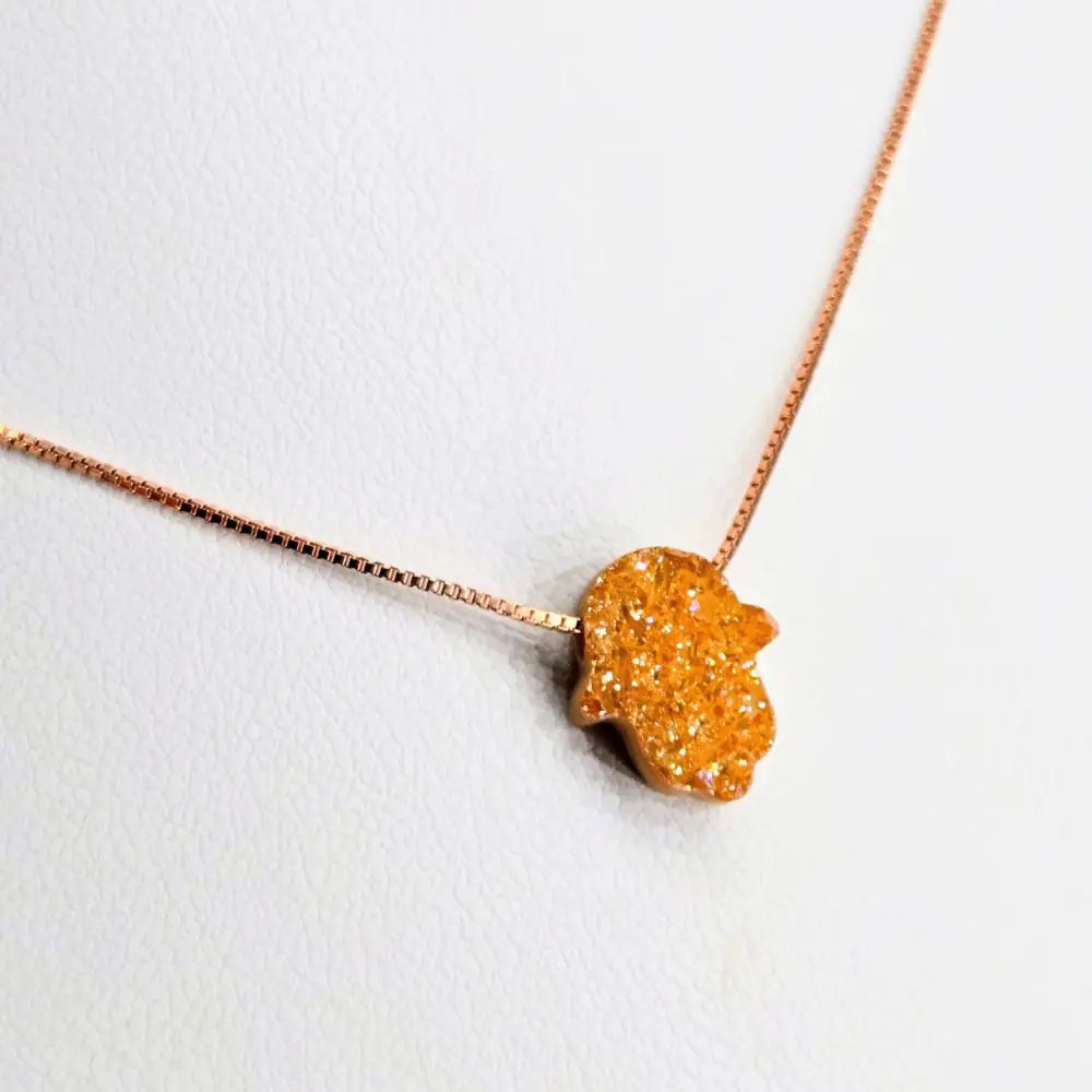 ?HElping Hand’ 16’’ Necklace - (choose your Favorite!) Druzy Anti-tarnish Sterling