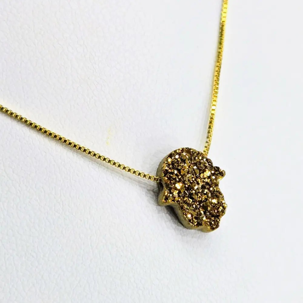 ?HElping Hand’ 16’’ Necklace - (choose your Favorite!) Druzy Anti-tarnish Sterling