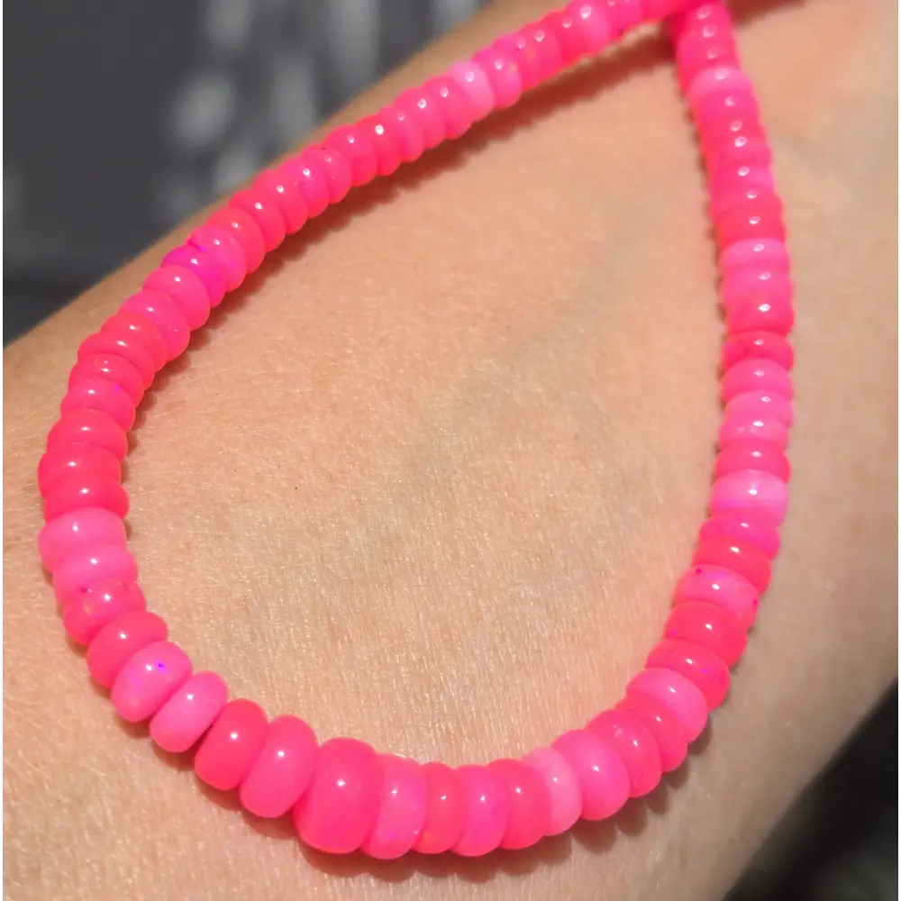 ?HOt House Flowers!’ 16’’ - 18’’ Necklace - Opal Silver-filled Findings